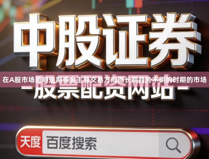 在A股市场面对短期资金主导交易方向而长期趋势不明的时期的市场